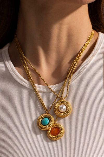 18K Gold Plated Cat's Eye Necklace